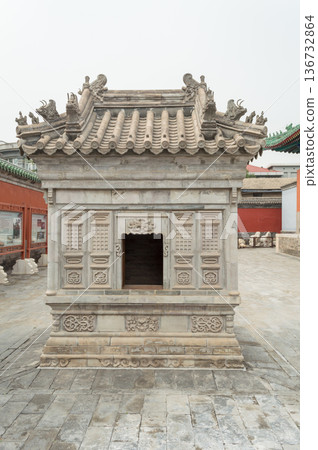 Incense burner in the Temple of Ancient Monarchs in Xicheng District in Beijing, China Incense burner in the Temple of Ancient Monarchs in Xicheng District in Beijing, China 136732864