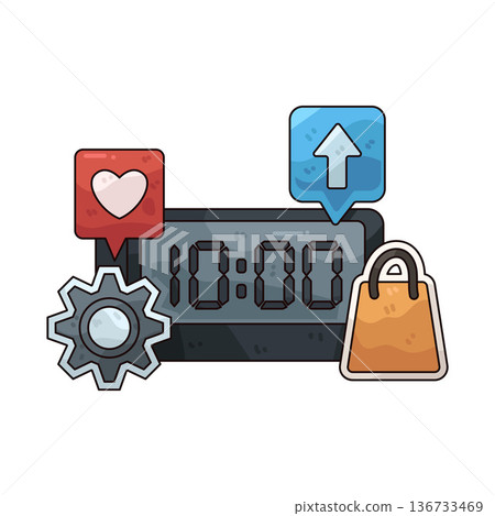 Illustration of marketing schedule Illustration of marketing schedule 136733469