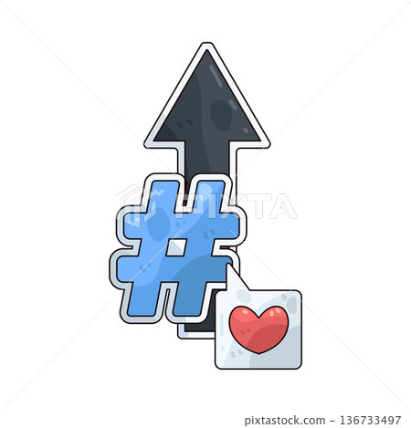 Illustration of hashtag 136733497
