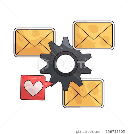 Illustration of Email automation 136733505
