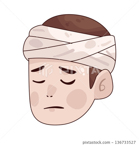 Illustration of injured person Illustration of injured person 136733527
