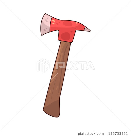 Illustration of fire axe Illustration of fire axe 136733531