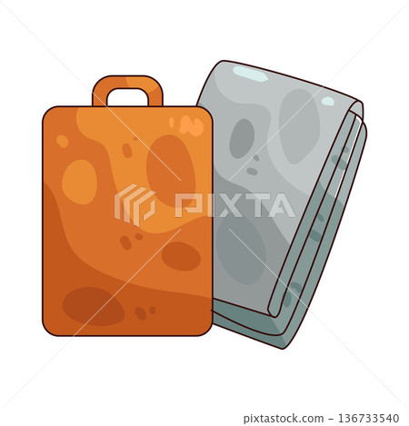 Illustration of emergency blanket Illustration of emergency blanket 136733540