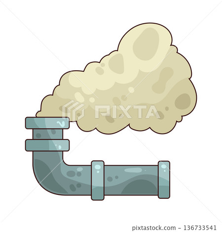 Illustration of gas leak 136733541