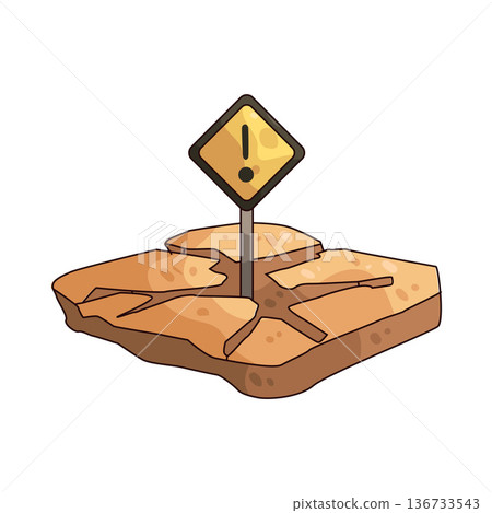 Illustration of earthquake  136733543