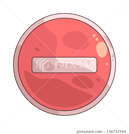 Illustration of no entry sign 136733544