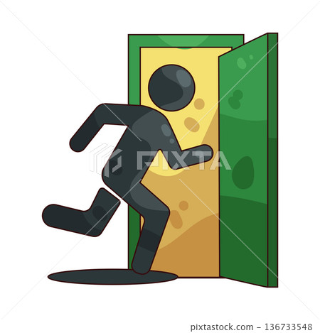 Illustration of running person Illustration of running person 136733548