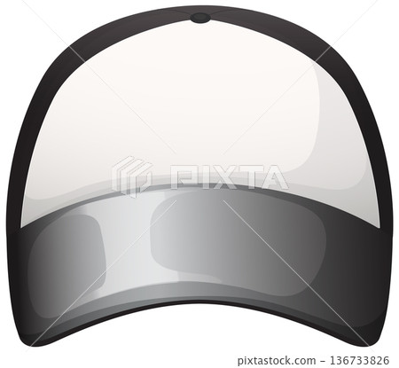 Black and White Baseball Cap Vector Illustration Black and White Baseball Cap Vector Illustration 136733826
