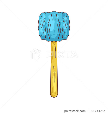 Illustration of gong stick 136734734