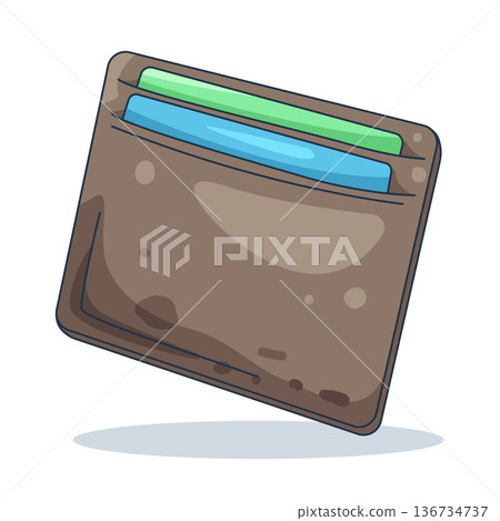 Illustration of card holder 136734737