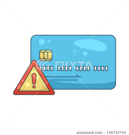 Illustration of Credit card error Illustration of Credit card error 136734743
