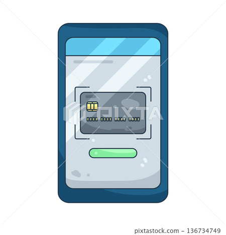 Illustration of Credit card scanning  136734749