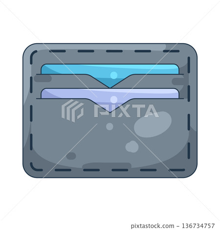 Illustration of card holder Illustration of card holder 136734757