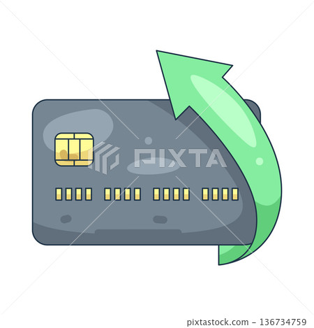 Illustration of credit card Illustration of credit card 136734759