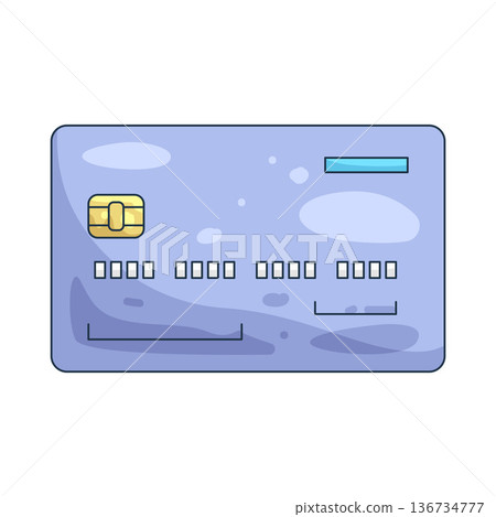 Illustration of credit card 136734777