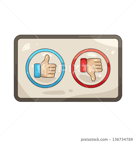 Illustration of Like and dislike 136734789