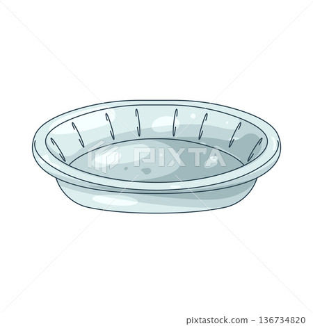 Illustration of plastic plate 136734820