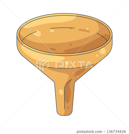 Illustration of plastic funnel Illustration of plastic funnel 136734826