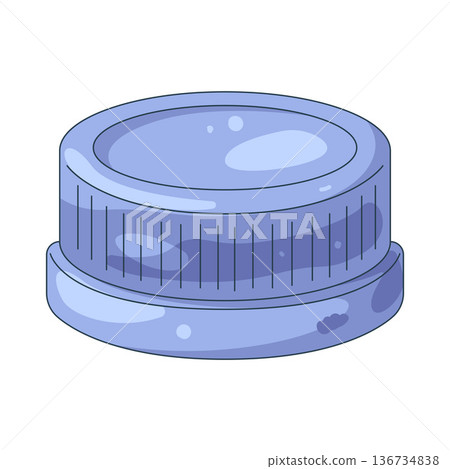 Illustration of plastic bottle cap Illustration of plastic bottle cap 136734838