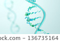 A double helix formed by the fusion of marine DNA and salmon DNA, a deep-sea beauty science CG image 136735164