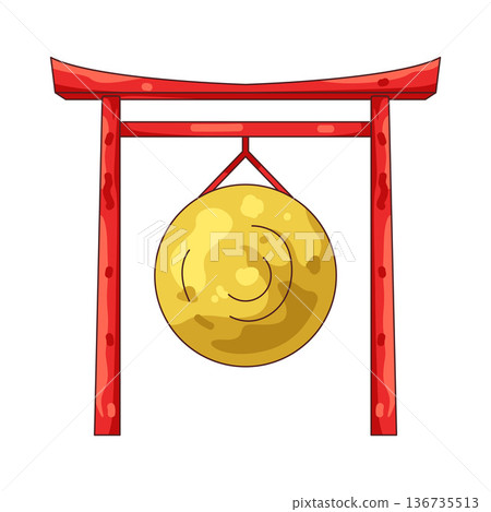 Illustration of gong  136735513