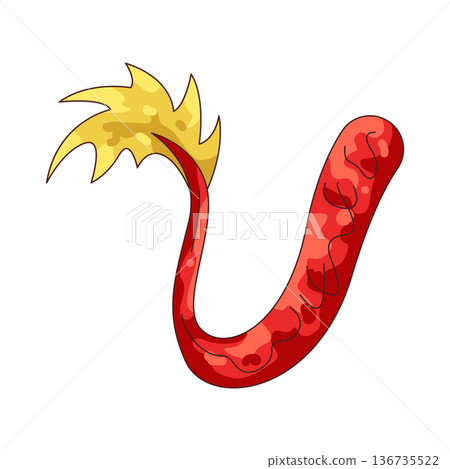 Illustration of dragon tail Illustration of dragon tail 136735522