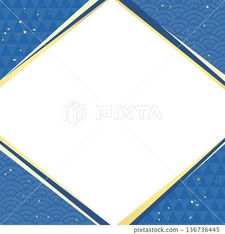 Cool Japanese pattern Japanese style background 2_square 136736445