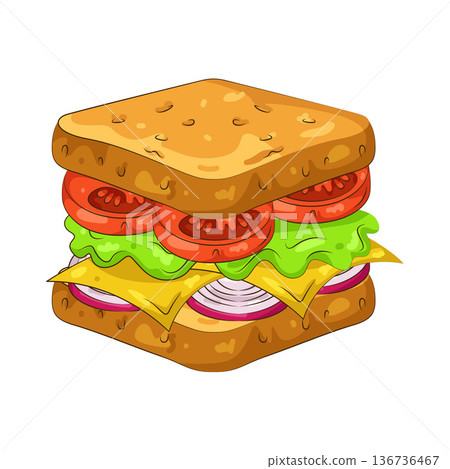 Illustration of sandwich  136736467
