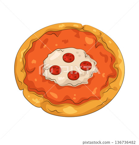 Illustration of Pizza  136736482