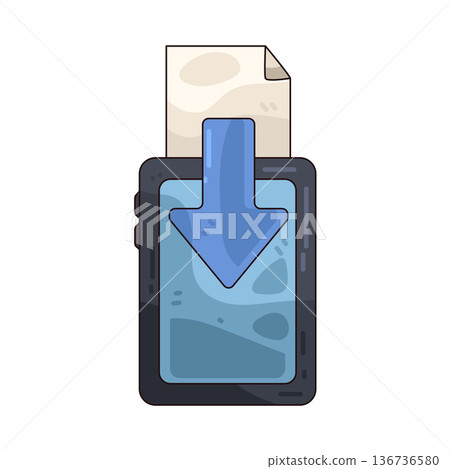 Illustration of Download file Illustration of Download file 136736580