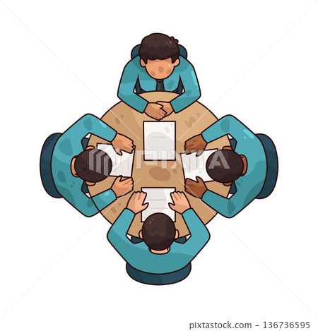Illustration of group meeting 136736595