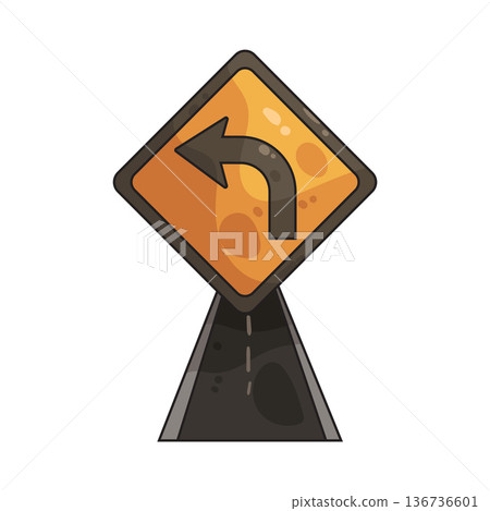 Illustration of Turn left Illustration of Turn left 136736601
