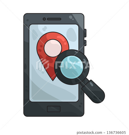 Illustration of location finder 136736605