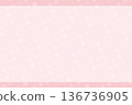 易於使用的柔和粉紅色點狀背景，帶有邊框 136736905