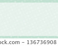 易於使用的柔和點狀背景，薄荷綠，帶有邊框 136736908