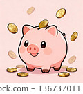 可愛的存錢筒和金豬 136737011