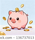可愛的存錢筒和金豬 136737013