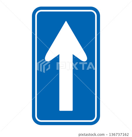 Regulatory sign one-way 136737162