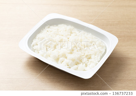 Packed rice on the table Packed rice on the table 136737233