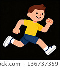 一個正在運行的男孩的插圖 136737359
