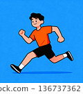 一個正在運行的男孩的插圖 136737362