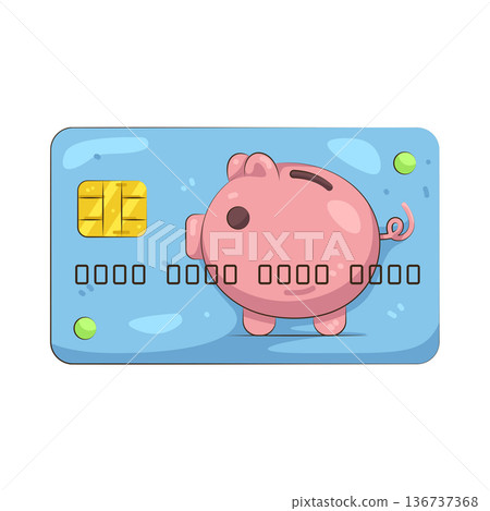 Illustration of credit card Illustration of credit card 136737368