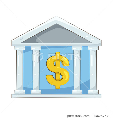 Illustration of bank building Illustration of bank building 136737370