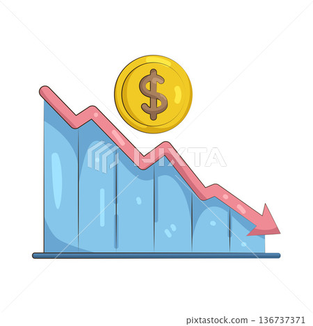 Illustration of Financial loss Illustration of Financial loss 136737371