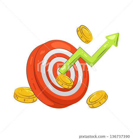 Illustration of financial goal 136737390