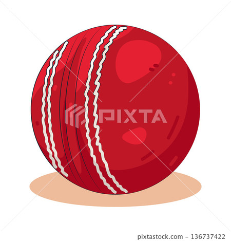 Illustration of cricket ball Illustration of cricket ball 136737422