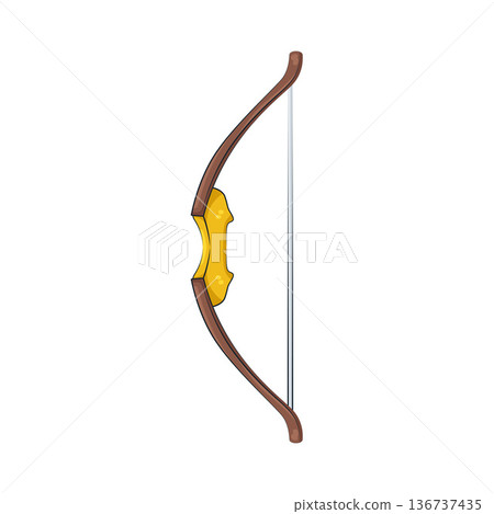 Illustration of archery bow Illustration of archery bow 136737435