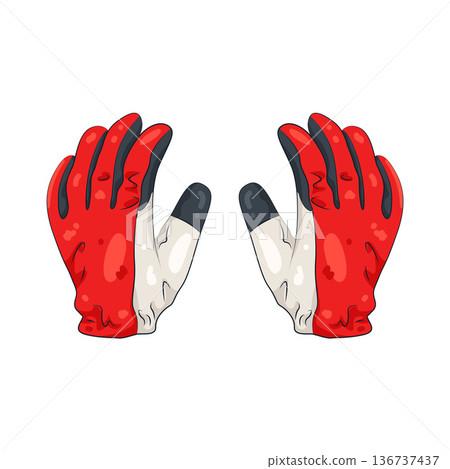 Illustration of Goalkeeper gloves Illustration of Goalkeeper gloves 136737437