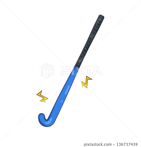 Illustration of field hockey stick 136737439