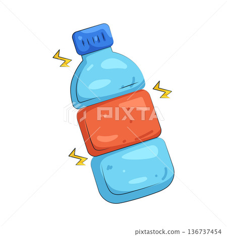 Illustration of water bottle Illustration of water bottle 136737454